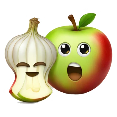 Apple and onion sticker