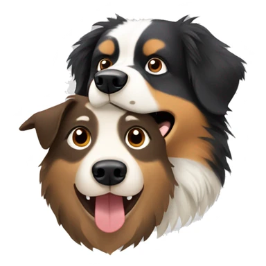 Australian shepherd with a sloth sticker