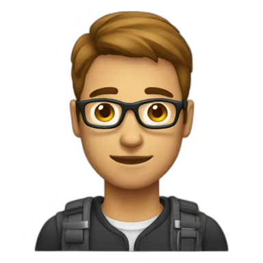 Male Web designer sticker