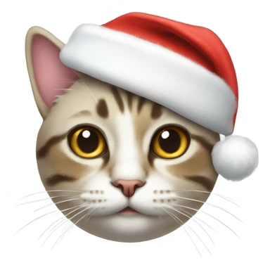 Cat with Santa hat  sticker