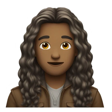 long hair boy attitude  sticker