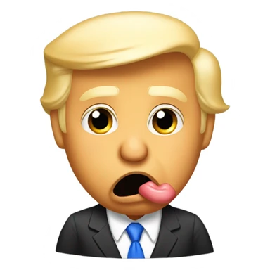 Donald Trump blowing kisses sticker