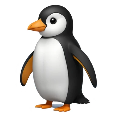 penguin in front of ice mountains sticker