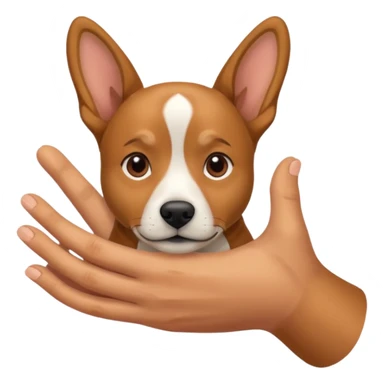 hand petting dog sticker