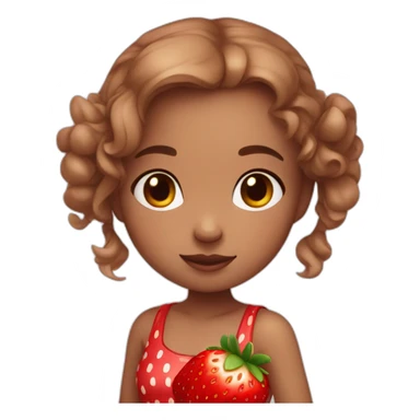 girl strawberry sonny angel sticker