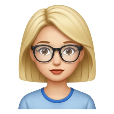 Girl wearing glasses  sticker