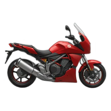 moto roja con una persona ensima sticker