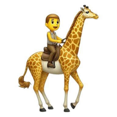 girraffe on a horse sticker