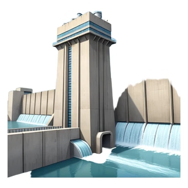 hydroelectric power station sticker