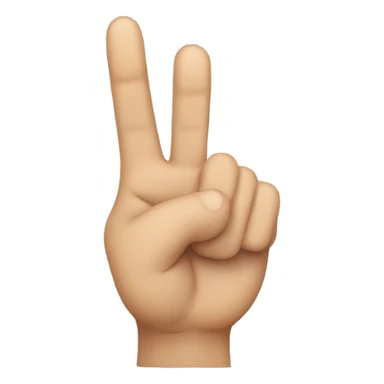 hand emoji but only with the thumb, pointer, and middle finger sticker