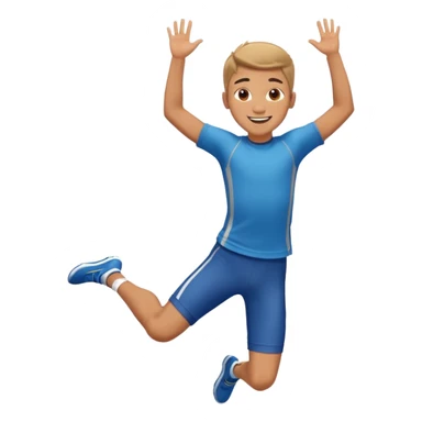 boy jumping sticker