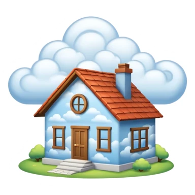 house made of clouds material  sticker
