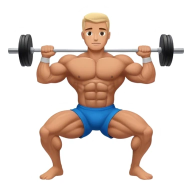 bodybuilder horizontal pull exercise sticker