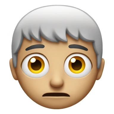 serious face with and eye half close  sticker