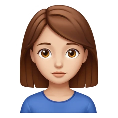 Gir whit a brown hair  sticker