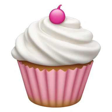 Pink and white cupcake sticker