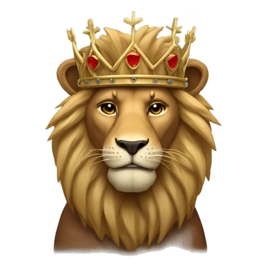Lion wearing crown of thorns sticker