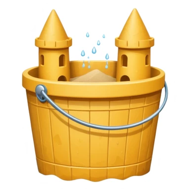 sand castle, Bucket-shaped castle sticker