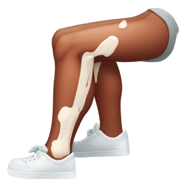 Bleeding from leg injury sticker