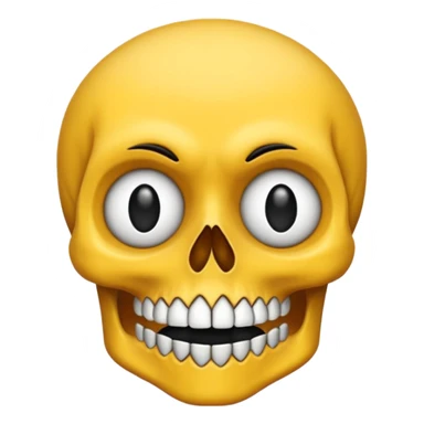 Lebka 💀 vybuchující hlavy ne vlasy sticker