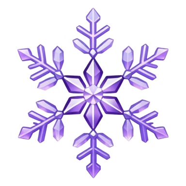 Pastel violet gradients snowflake  sticker