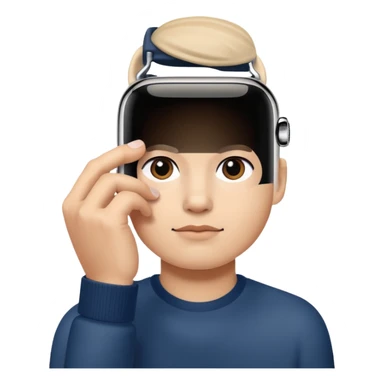 persona con apple watch sticker