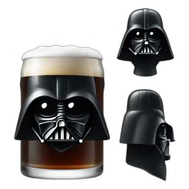 Dark vador qui boit une bier sticker