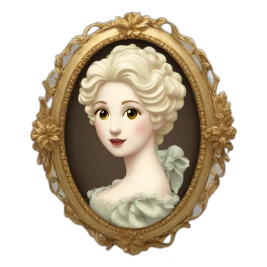 Victorian era cameo sticker