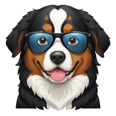 a bernese wearing sunglasses sticker