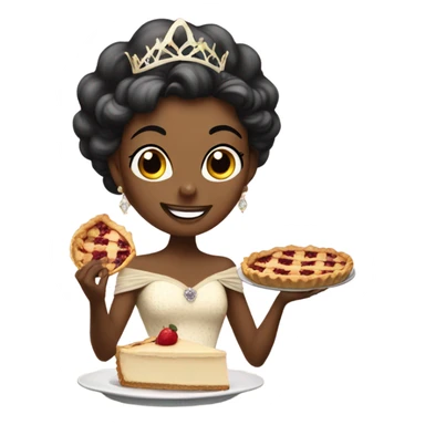 Princess eating a pie sticker