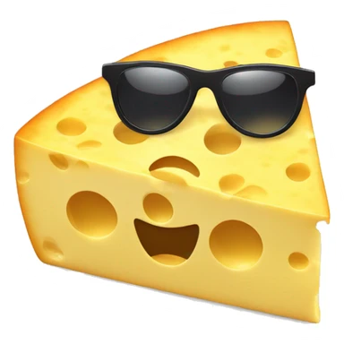 Cheese with sunglasses  sticker