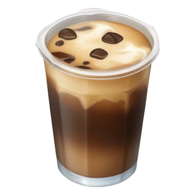 Iced coffee in glass can cup sticker