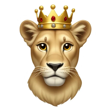 Lioness with crown sticker