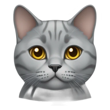 British shorthair cat gray sticker