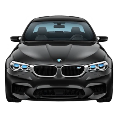 Bmw m5 black with lights on night time sticker