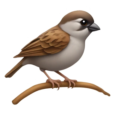 small cute sparrow  sticker