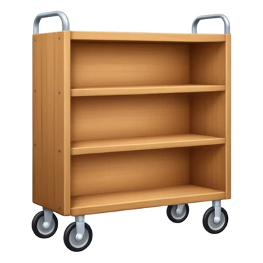short wide bookshelf on wheels sticker