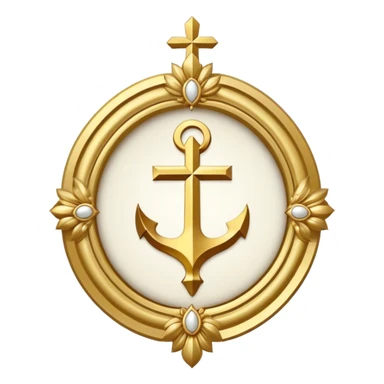 ave maria's emblem with a touch of majenta sticker