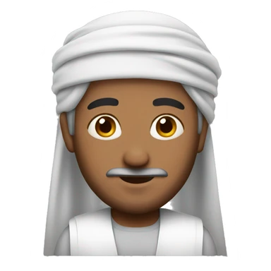 Arab man with headband sticker