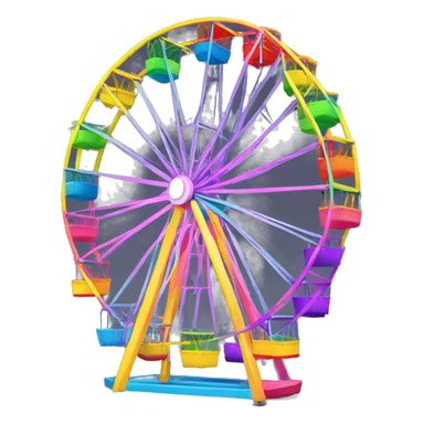 rainbow ferris wheel sticker