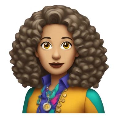 Janice Hosenstein from friends with long hair sticker