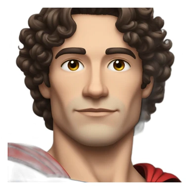 superman curly brunette blue ayes sticker
