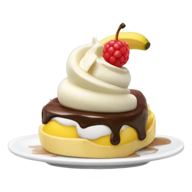 breakfast banana split sticker