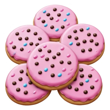 Natale rosa, biscotti estetico sticker