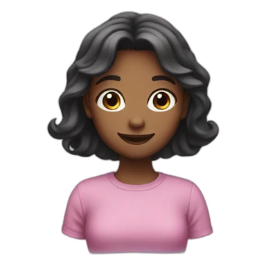 Girl says hi sticker