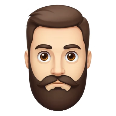 man with thick beard and prominent bushy eyebrows sticker