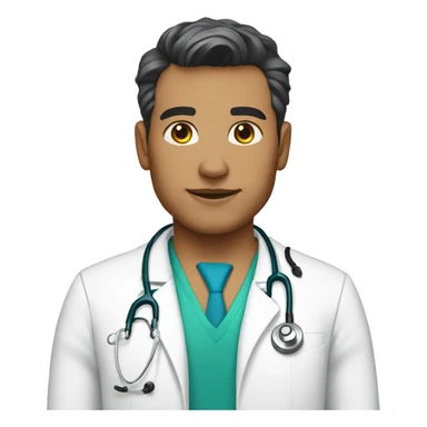 generate a doctor male, light skin sticker