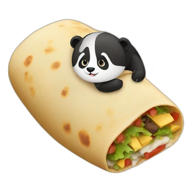 a panda burrito sticker