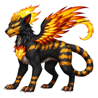 Houndoom-Tigress-Luxray-Trico-Gryphon-fusion (full body) sticker