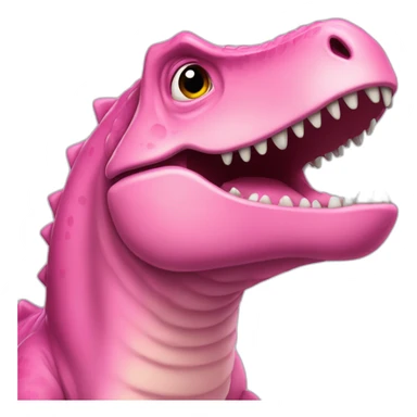 Un gros du dino tout mignon et tout rose  sticker